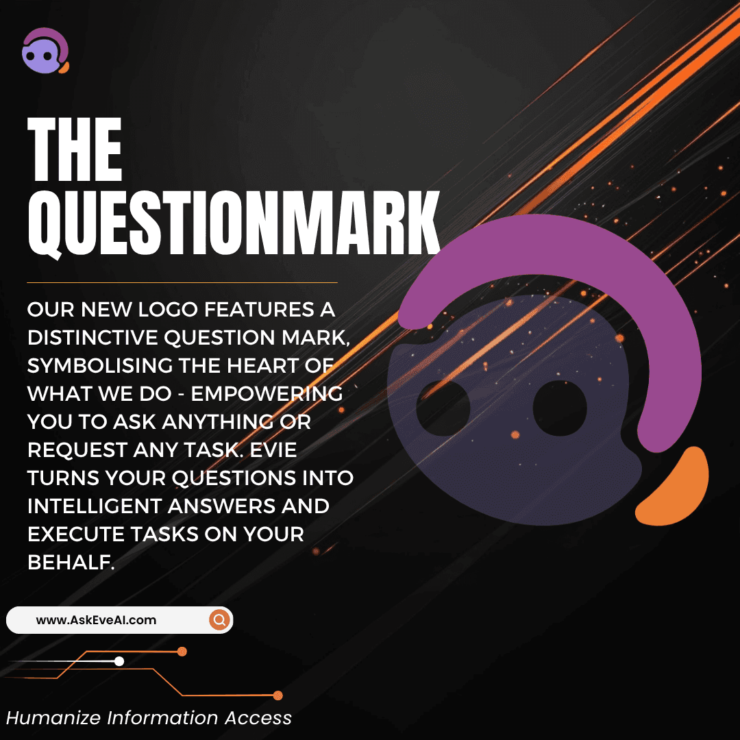New 'The Questionmark' logo: A distinctive question mark representing intelligent answers and tasks.